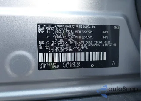 2024 Toyota Rav4 Xle from USA, damaged, VIN 2T3P1RFV2RC475310